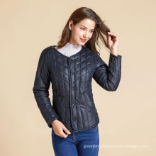 Women recycled fit blazer ultra light and warm padded Rpet jacket with waistline quilted recycled thermo jacket